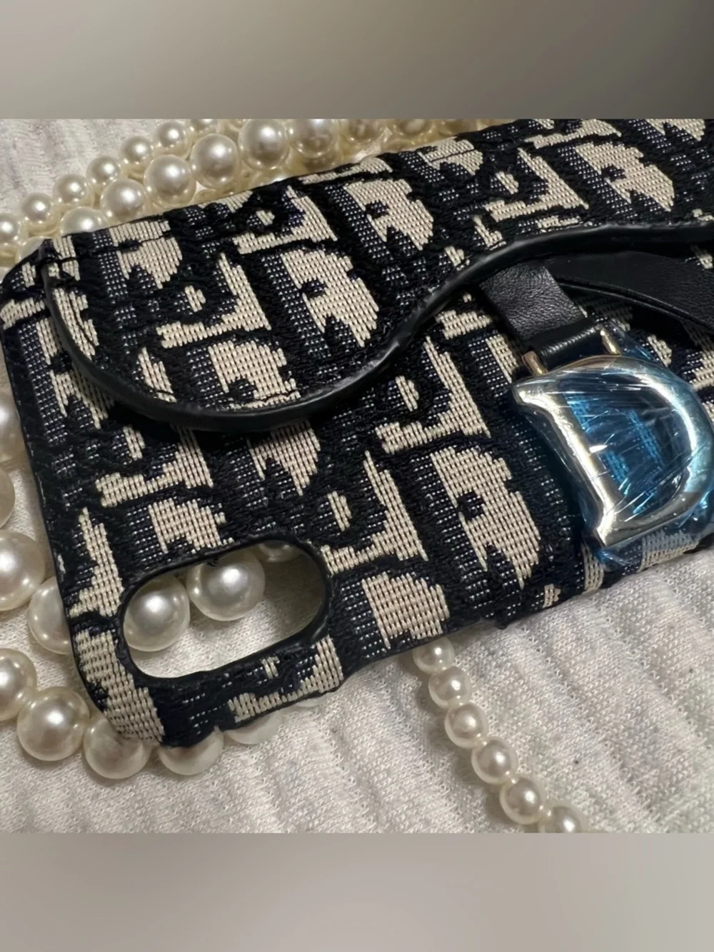 NEW Dior Monogram D-Emblem Authentic IPhone 10 Max Pro Phone Case Luxury